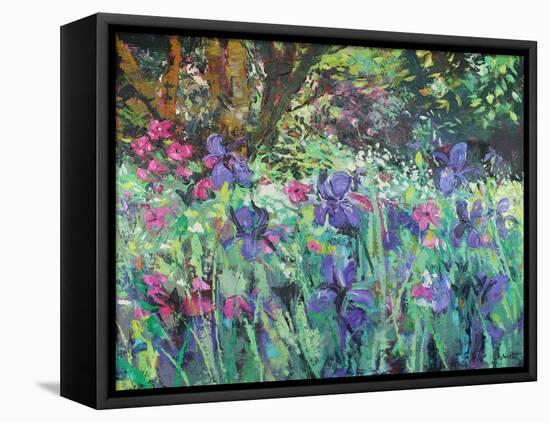 Iris Garden, 2018 (Oil on Canvas)-Sylvia Paul-Framed Premier Image Canvas