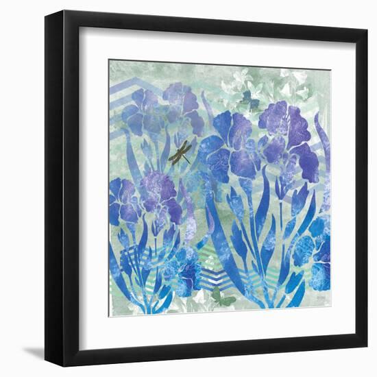 Iris Garden 2-Bee Sturgis-Framed Art Print