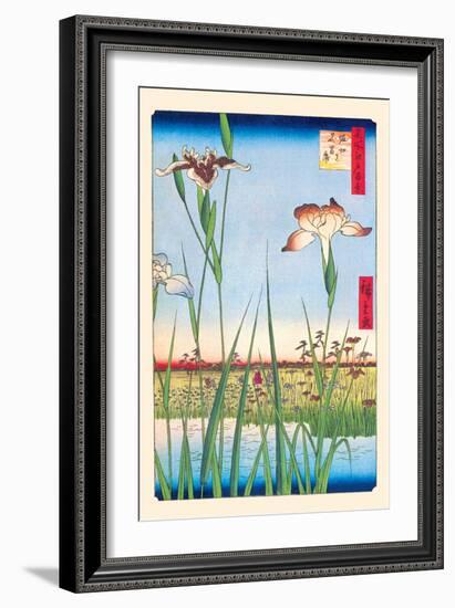 Iris Garden at Horikiri-Ando Hiroshige-Framed Art Print