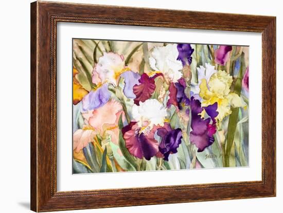 Iris Garden I-Sharon Pitts-Framed Giclee Print