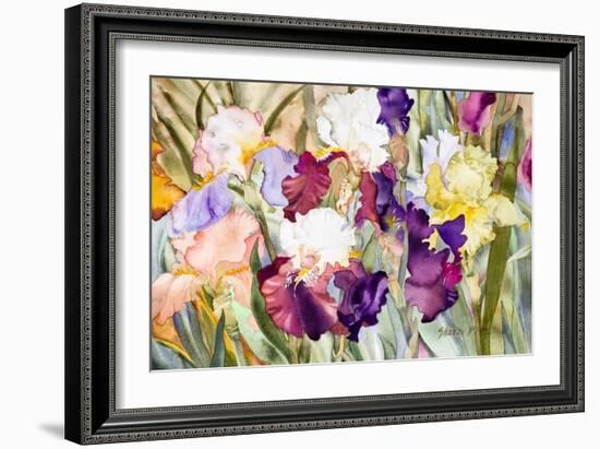 Iris Garden I-Sharon Pitts-Framed Giclee Print