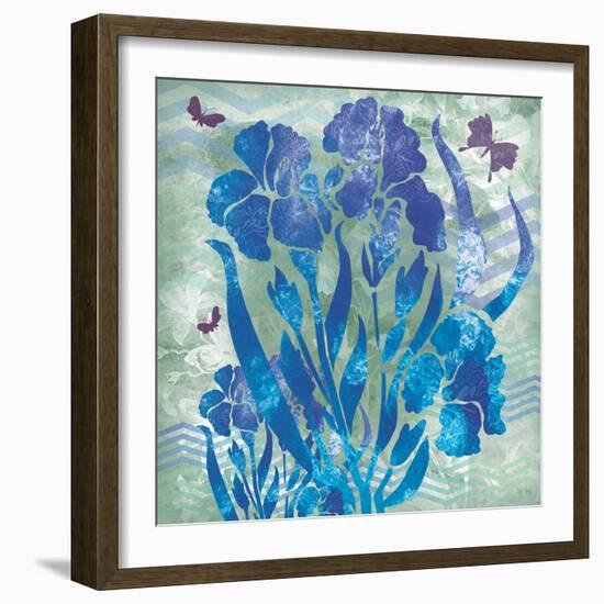 Iris Garden-Bee Sturgis-Framed Art Print