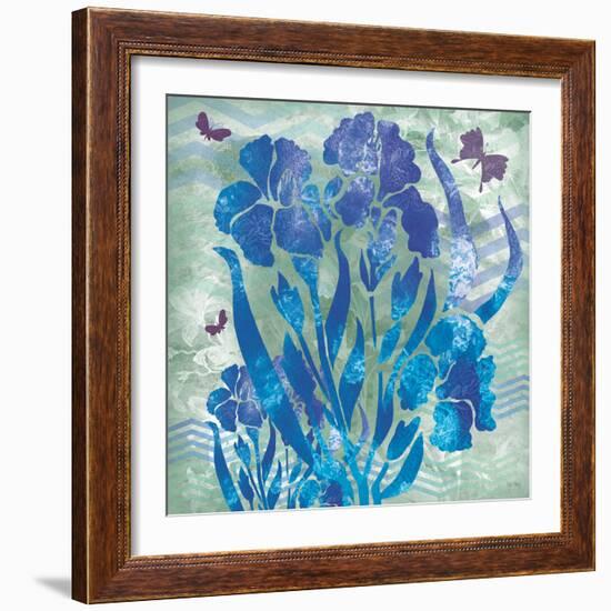 Iris Garden-Bee Sturgis-Framed Art Print