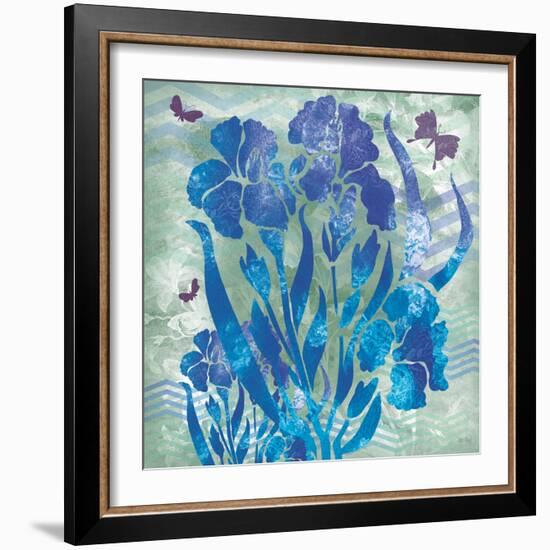 Iris Garden-Bee Sturgis-Framed Art Print