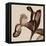 Iris I Sepia on Beige-David Pollard-Framed Stretched Canvas