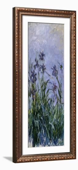 Iris Mauves, 1914-1917-Claude Monet-Framed Giclee Print