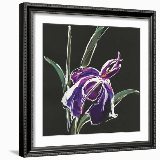 Iris on Black III-Chris Paschke-Framed Art Print