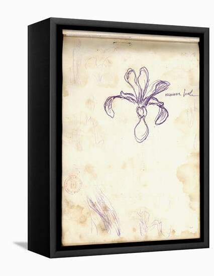 Iris (Purple Pencil on Paper)-Claude Monet-Framed Premier Image Canvas