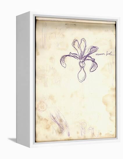 Iris (Purple Pencil on Paper)-Claude Monet-Framed Premier Image Canvas
