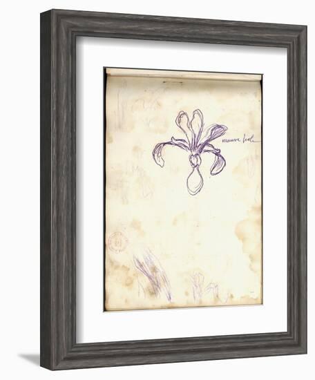 Iris (Purple Pencil on Paper)-Claude Monet-Framed Giclee Print