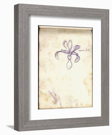 Iris (Purple Pencil on Paper)-Claude Monet-Framed Giclee Print