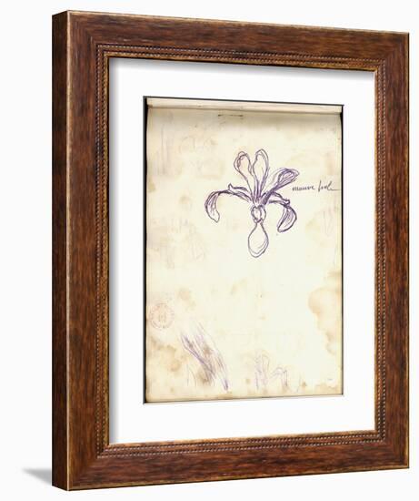 Iris (Purple Pencil on Paper)-Claude Monet-Framed Giclee Print