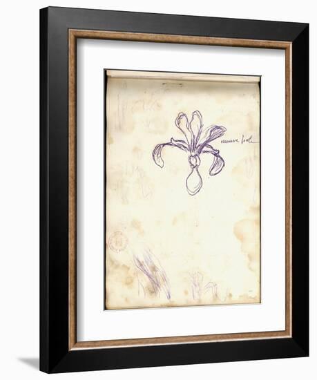 Iris (Purple Pencil on Paper)-Claude Monet-Framed Giclee Print