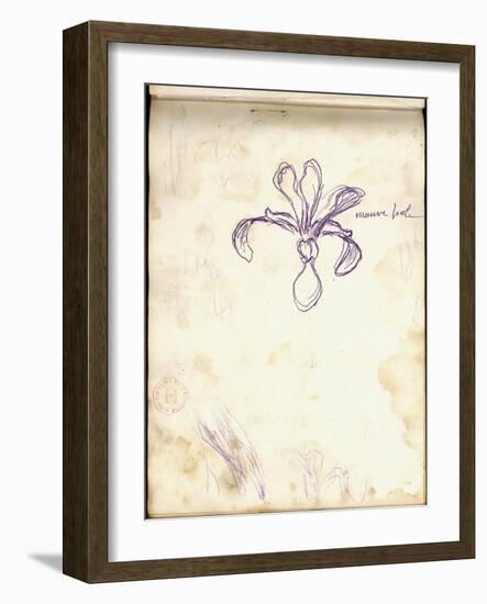 Iris (Purple Pencil on Paper)-Claude Monet-Framed Giclee Print