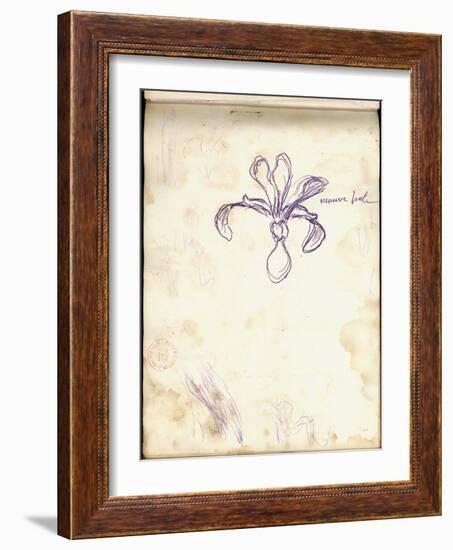 Iris (Purple Pencil on Paper)-Claude Monet-Framed Giclee Print