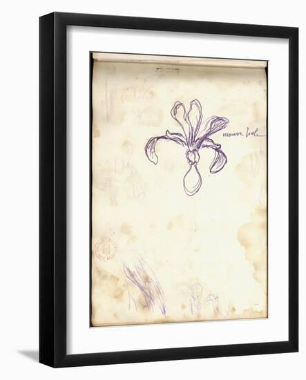 Iris (Purple Pencil on Paper)-Claude Monet-Framed Giclee Print