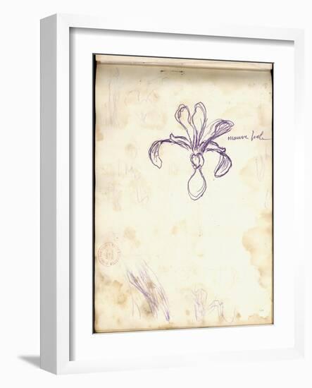 Iris (Purple Pencil on Paper)-Claude Monet-Framed Giclee Print