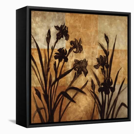 Iris Silhouette I-Erin Lange-Framed Stretched Canvas