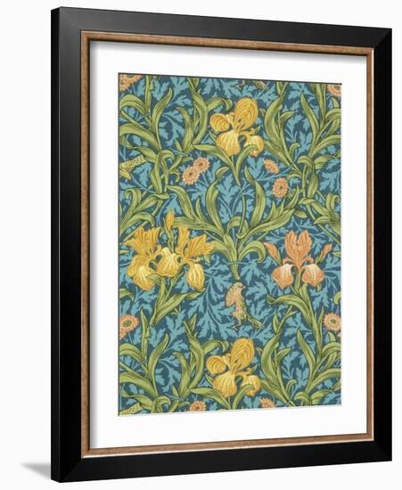 Iris Wallpaper, Paper, England, Late 19th Century-William Morris-Framed Giclee Print