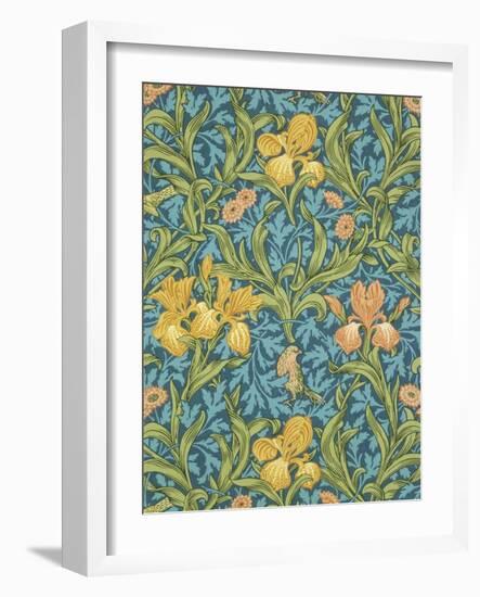 Iris Wallpaper, Paper, England, Late 19th Century-William Morris-Framed Giclee Print