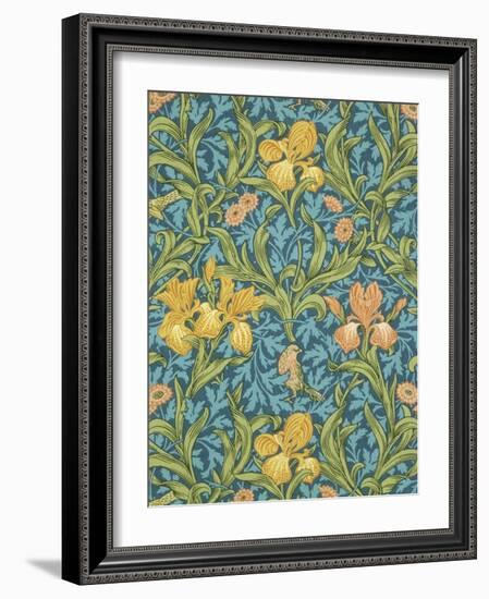 Iris Wallpaper, Paper, England, Late 19th Century-William Morris-Framed Giclee Print