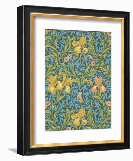 Iris Wallpaper, Paper, England, Late 19th Century-William Morris-Framed Premium Giclee Print