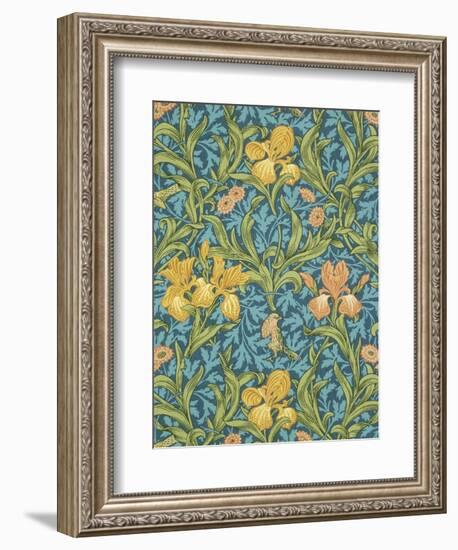 Iris Wallpaper, Paper, England, Late 19th Century-William Morris-Framed Giclee Print