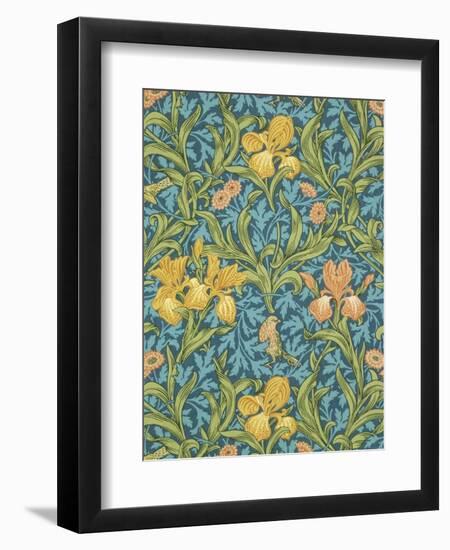 Iris Wallpaper, Paper, England, Late 19th Century-William Morris-Framed Giclee Print