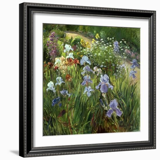 Irises and Oxeye Daisies, 1997-Timothy Easton-Framed Giclee Print