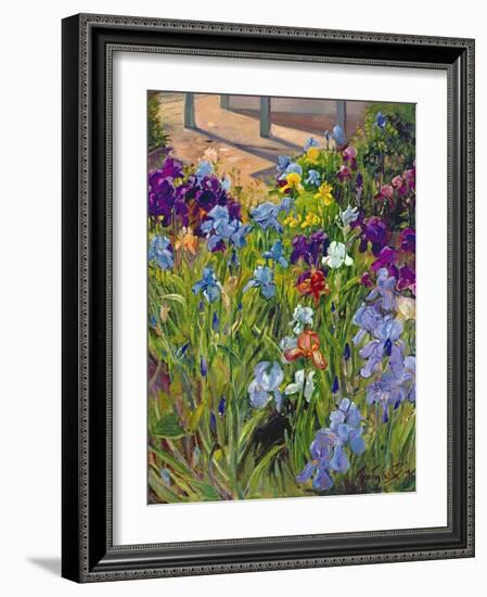 Irises and Summer House Shadows, 1996-Timothy Easton-Framed Giclee Print