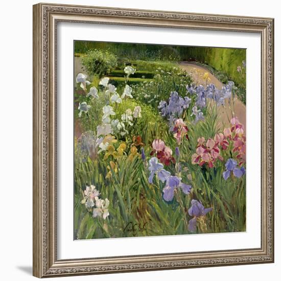 Irises at Bedfield-Timothy Easton-Framed Giclee Print