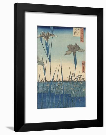 Irises at Horikiri-Ando Hiroshige-Framed Art Print