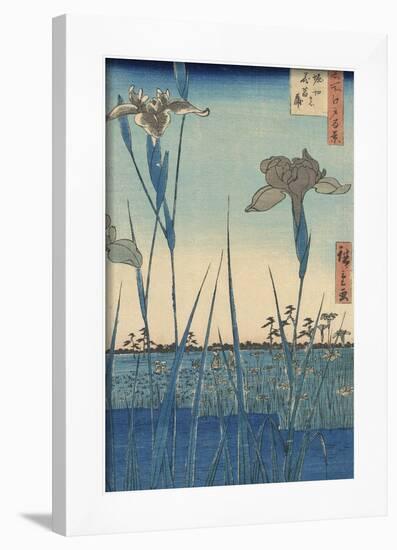 Irises at Horikiri-Ando Hiroshige-Framed Art Print