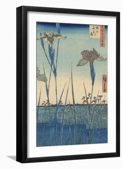 Irises at Horikiri-Ando Hiroshige-Framed Art Print