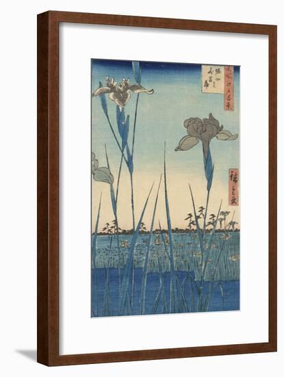 Irises at Horikiri-Ando Hiroshige-Framed Art Print