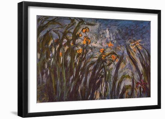 Irises (detail)-Claude Monet-Framed Art Print