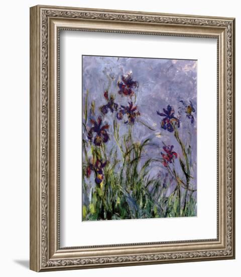 Irises (detail)-Claude Monet-Framed Art Print