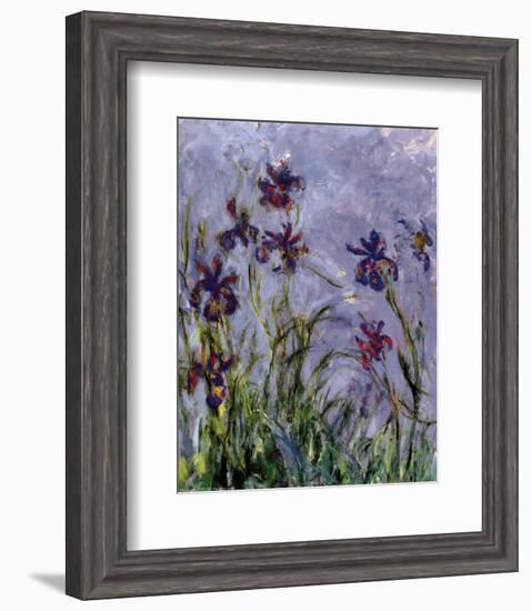 Irises (detail)-Claude Monet-Framed Art Print