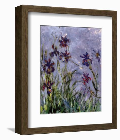 Irises (detail)-Claude Monet-Framed Art Print