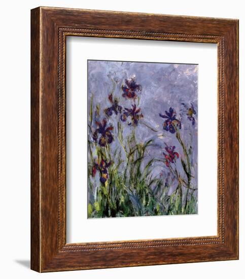 Irises (detail)-Claude Monet-Framed Art Print