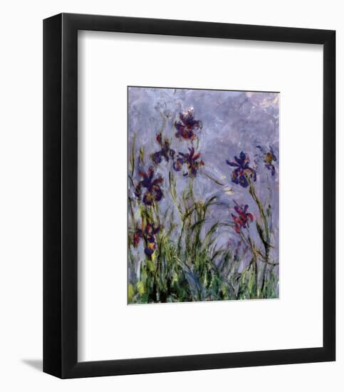 Irises (detail)-Claude Monet-Framed Art Print