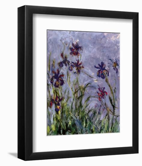 Irises (detail)-Claude Monet-Framed Art Print