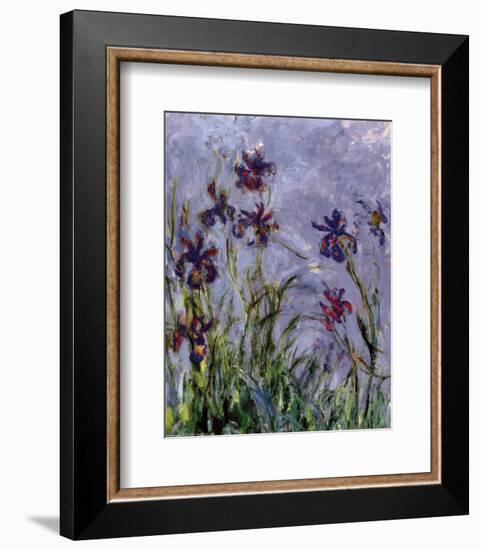 Irises (detail)-Claude Monet-Framed Art Print