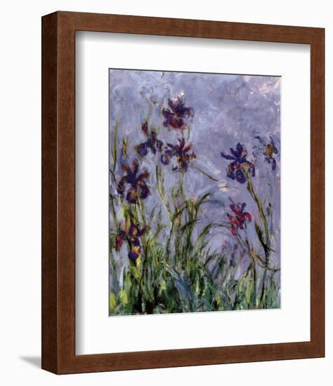 Irises (detail)-Claude Monet-Framed Art Print