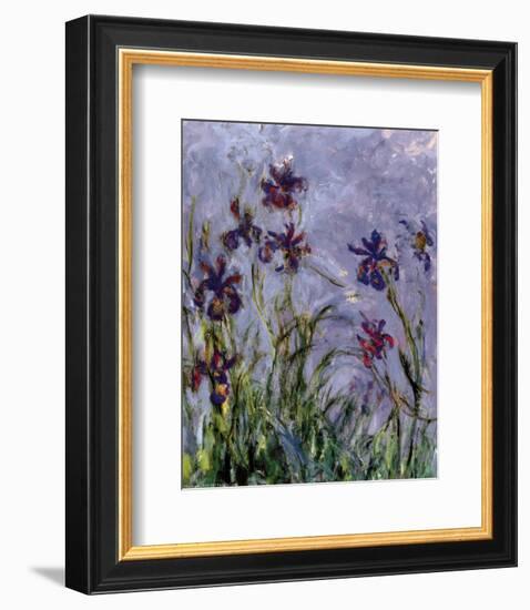 Irises (detail)-Claude Monet-Framed Art Print