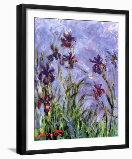 Irises (detail)-Claude Monet-Framed Art Print