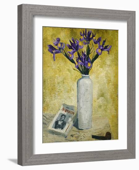 Irises in a Tall Vase, 1928-Christopher Wood-Framed Giclee Print