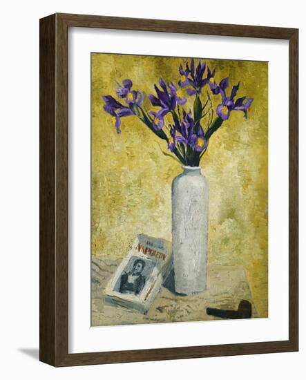 Irises in a Tall Vase, 1928-Christopher Wood-Framed Giclee Print