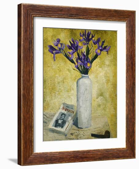 Irises in a Tall Vase, 1928-Christopher Wood-Framed Giclee Print