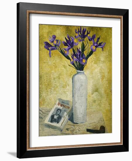 Irises in a Tall Vase, 1928-Christopher Wood-Framed Giclee Print